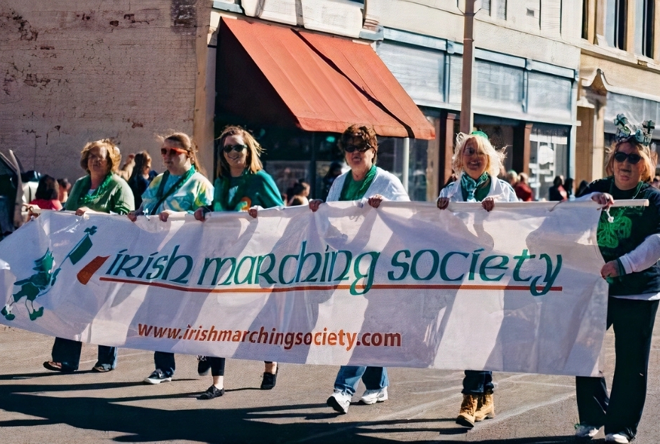 Irish Marching Society Parade Banner